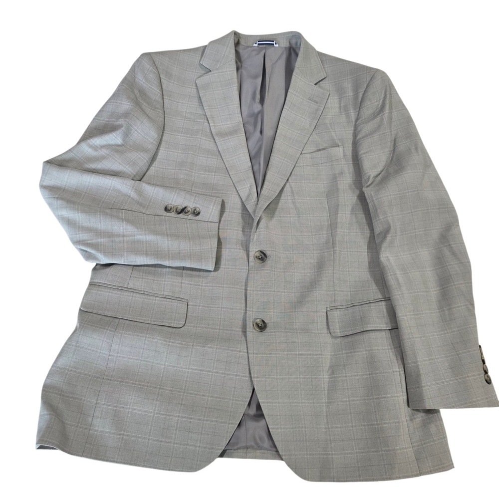 Saddlebred Suit Jacket Mens Gray Size 42R Notch Lapel Classic Formal Wear